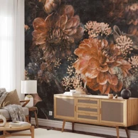 Foto tapeta Retro Flowers, treća varijanta, 300x210 cm