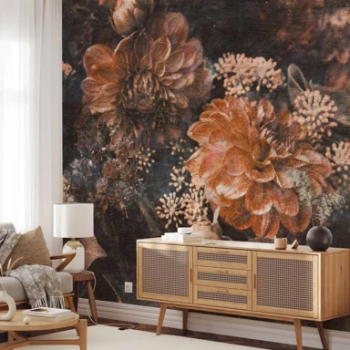 Foto tapeta Retro Flowers, treća varijanta, 300x210 cm