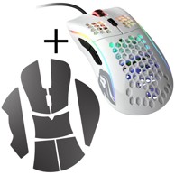 GLORIOUS Gaming miš Model D, 12000 DPI, RGB, bijela + grip traka
