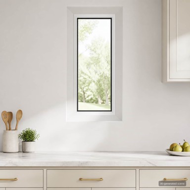 RISOR podrumski prozor PVC 30 x 55 cm, bijeli iznutra