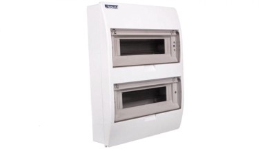 Modularna razvodna ploča 2x12 nadžbukna IP40 s poklopcem za dim, N+PE sabirnica S-24+staklo+N+PE 800601 ENE-00354