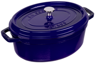 STAUB Oval Cocotte, 29 cm, lijevano željezo, tamno plava