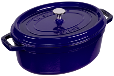 STAUB Oval Cocotte, 29 cm, lijevano željezo, tamno plava