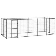 Vanjski kavez za pse s krovom, 12.1 m², 550 x 220 x 180 cm, čelik