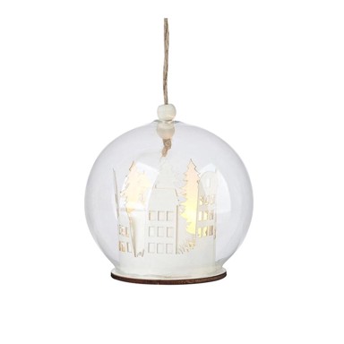 MARKSLÖJD Bijeli viseći božićni svjetlosni ukras ø 9 cm Myren