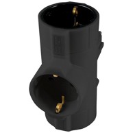 HOME Strujni razdjeljnik, 3 x shuko utičnice, 16A - TPF-26/BK