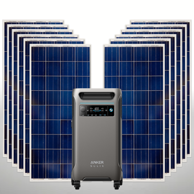 ANKER SOLIX Solarni set za vikendice 3.84kWh, F3800 + 12×175W (2100W)