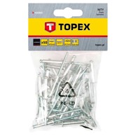 TOPEX Zakovice aluminijske, 4 × 18 mm, 50 kom