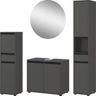 GERMANIA Antracitno sivi set namještaja za kupaonicu Lemont