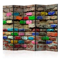 Sobna pregrada u 5 dijelova Colourful Bricks II 225x172