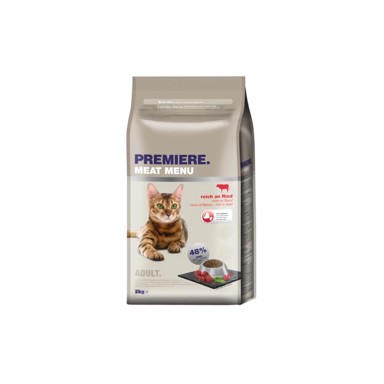 PREMIERE Hrana za mačke Cat Meat Menu Adult govedina, 2 kg