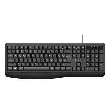 OCTIO Tipkovnica Silent K370U, USB, crna