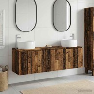 Set kupaonskih ormarića 3 kom 49,5 x 44,5 x 66 cm, staro drvo
