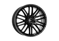 RIAL Aluminijska felga Kibox 9,5x21 5x112 ET36 CB66,5, crna s poliranim rubom