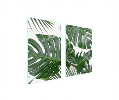 TMK Staklena zaštita za štednjak, 65x52 cm, monstera