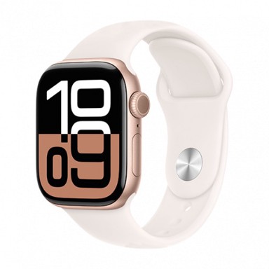 APPLE Pametni sat Series 10, GPS, 42mm, S/M, bijelo/rozi
