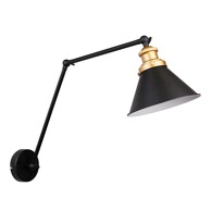 CANDELLUX LIGHTING Crna metalna zidna lampa Fundo