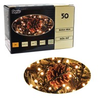 50 lampica, riža, bijelo svjetlo