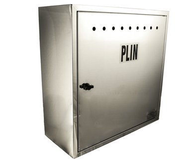 Inox pliski ormarić, zatvoreni, 600x600x250