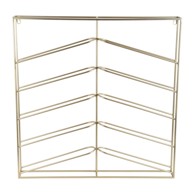 PT LIVING Zidni metalni držač za boce vina, Cuadro, 10 boca, 67x66x7,5 cm, zlatna