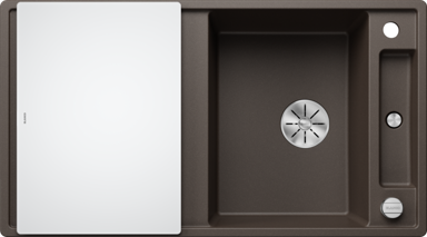 BLANCO Sudoper Axia III 5 S InFino, Silgranit, daska staklo, kava