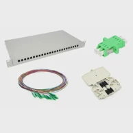 NFO patch panel, 1U, 24 LC APC, singlemode, zatvoren  