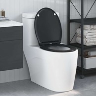 Brza oslobađajuća WC daska s mekim zatvaranjem, duroplast, siva
