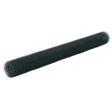Žičana mreža za kokoši, čelik s PVC oblogom, 25 x 1.5 m, 25 x 25 mm, zelena