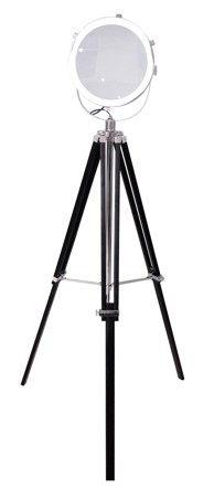 Dekorativna podna lampa, CI-S6001-11, kromirano drvo, crno