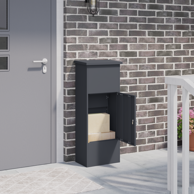 Sandučić za pakete, 44.5 x 29 x 110.5 cm, čelik, antracitni