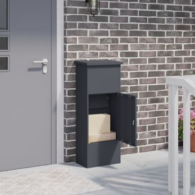 Sandučić za pakete, 44.5 x 29 x 110.5 cm, čelik, antracitni