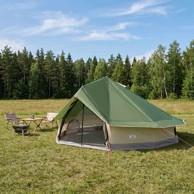 Tipi šator s krovom, 800 x 800 x 430 cm, poliester i čelik, zeleni