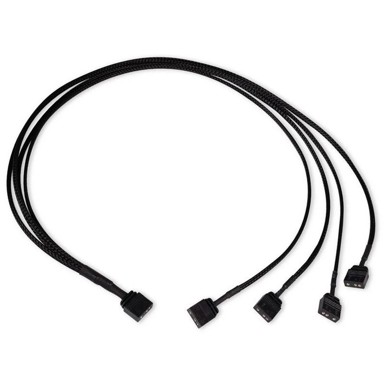 ALPHACOOL Kabel Y-splitter aRGB 3-pin to 4x 3-pin 60cm, crno 18712