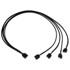 ALPHACOOL Kabel Y-splitter aRGB 3-pin to 4x 3-pin 60cm, crno 18712