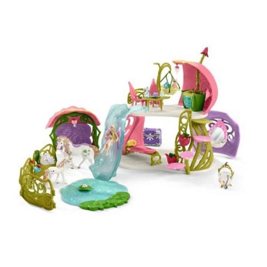 SCHLEICH Glitter House s jednorozima, jezerom i štalom 42445 konj, bijela  