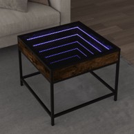 Stolić s beskonačnim LED svjetlima boja hrasta 50x50x41 cm