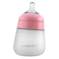 NANOBEBE Silikonska bočica Flexy, 270ml, roza