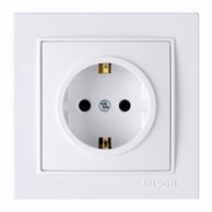 NILSON Priključnica šuko, bijela