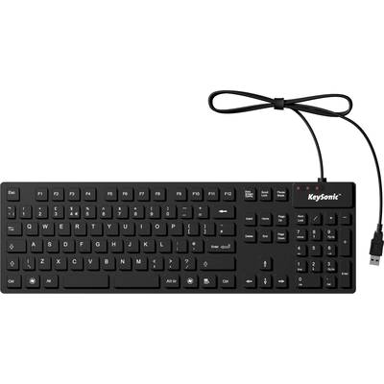 KEYSONIC Tipkovnica KSK-8030IN, USB, QWERTY UK engleska, crna