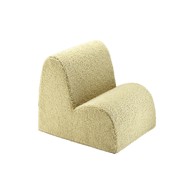 WIGIWAMA Zelena dječja fotelja od bouclé tkanine Cloud 