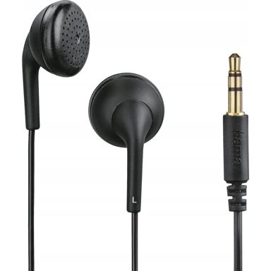 HAMA Slušalice Bubbly, žične, in-ear, za pozive i glazbu, crna
