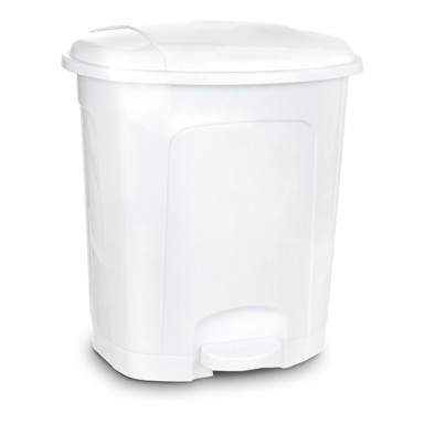 ORION Bijela plastična kanta za smeće s pedalom 5,5 l