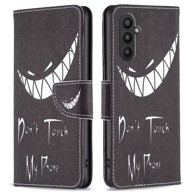 Preklopna futrola za Samsung Galaxy A25 5G, novčanik, ne diraj mi telefon + 9H staklo, crna