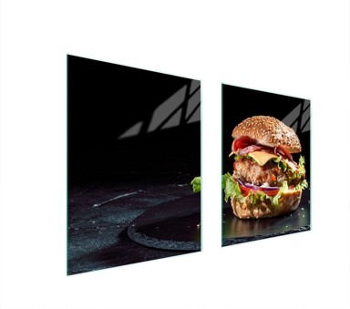 TMK Staklena zaštita za štednjak ili ploču za kuhanje 85x52, hamburger