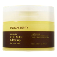 EQQUALBERRY Gel toner jastučići Collagen Glow Up Gel Toner Pads 60 kom/140 ml