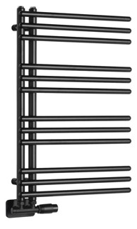 AQUALINE Radijator POSEIDON, 450 x 740 mm, električno i kombinirano grijanje, crni
