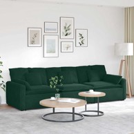 Modularna sofa s jastucima, tamnozelena