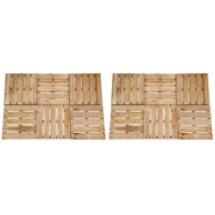 Podne pločice 12 kom 50 x 50 cm drvene smeđe