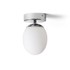 RENDL Stropna lampa, Meringue 11, opal staklo/krom, 230V, LED, G9, 9W, IP44, krom
