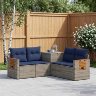 Set sofa 5 kom. 179 x 179 x 85 cm, siva i tamnoplava